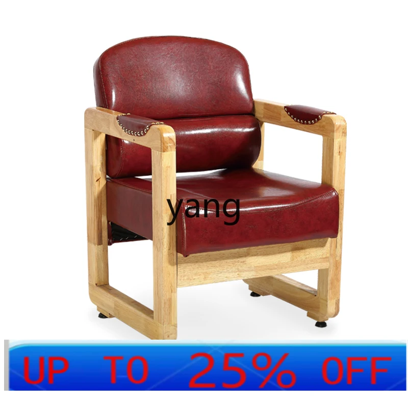 

LTT hair salon special barber shop mirror table retro solid wood hair chair