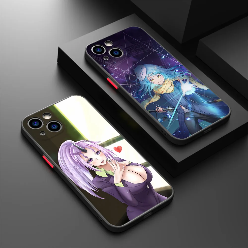 Skin Feel Translucent Phone Case For iPhone 16 15 14 13 12 11 7 8 SE XR That Time I Got Reincarnated as a Slime Frosted Cover