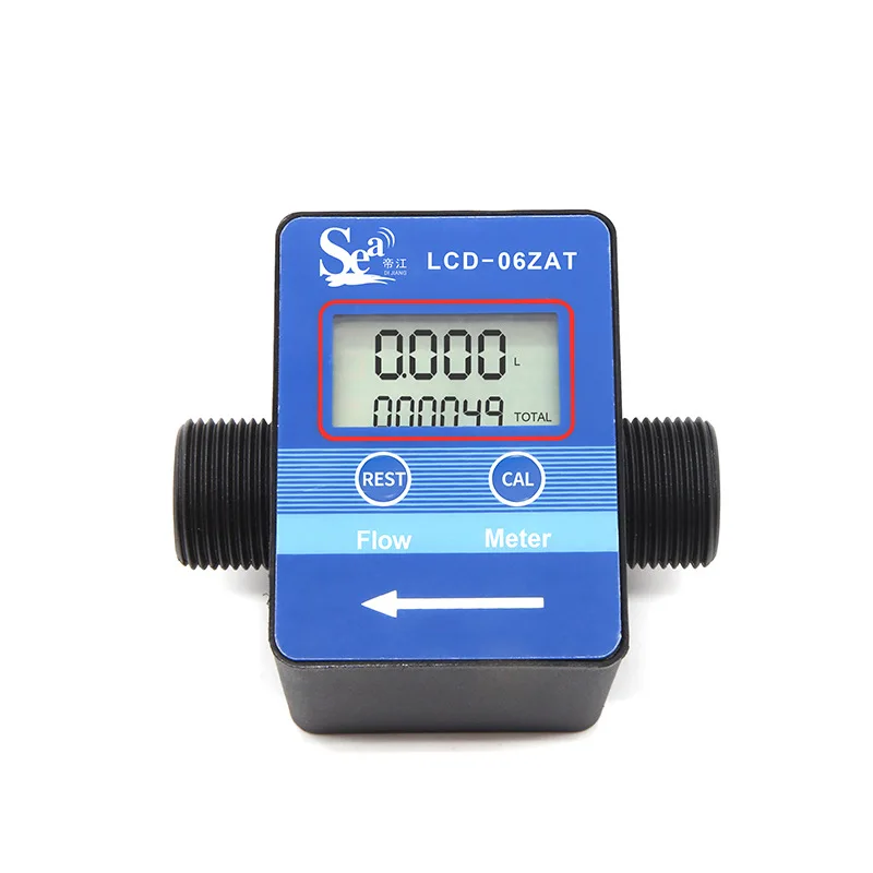 G1/2 G3/4 Inch Digital LCD Water Milk Oil Flow Sensor Meter Flowmeter Totameter Flow Measuring Instruments