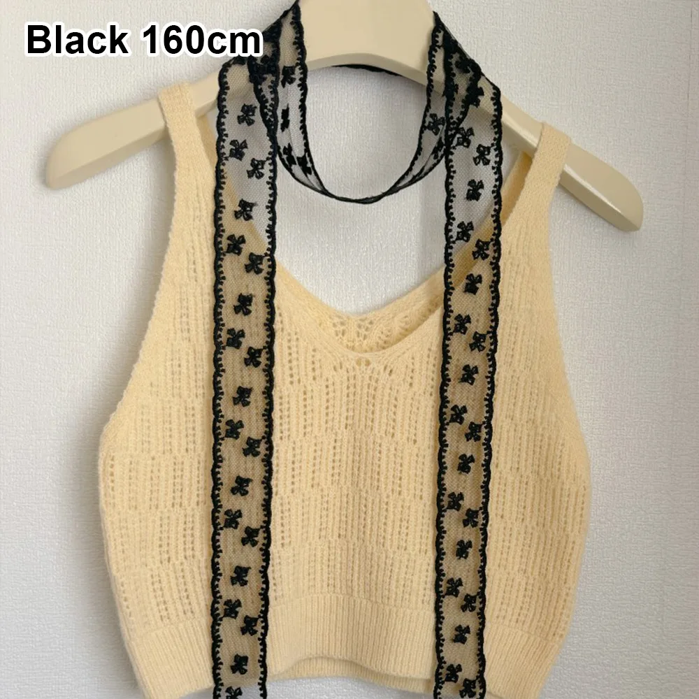 

прочный длинный ленточный платок на голову, кружевной шарф с вышивкой, белый шарф для волос 160 см, повязка для волос с бантом, платок, летний головной убор