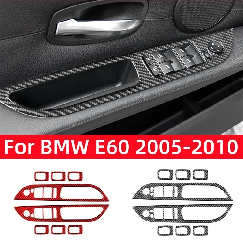 

Для BMW 5 серии E60 2005-2010 автомобильные аксессуары из углеродного волокна интерьерные автомобильные окна подъемная панель управления отделка Обложка рамка наклейки