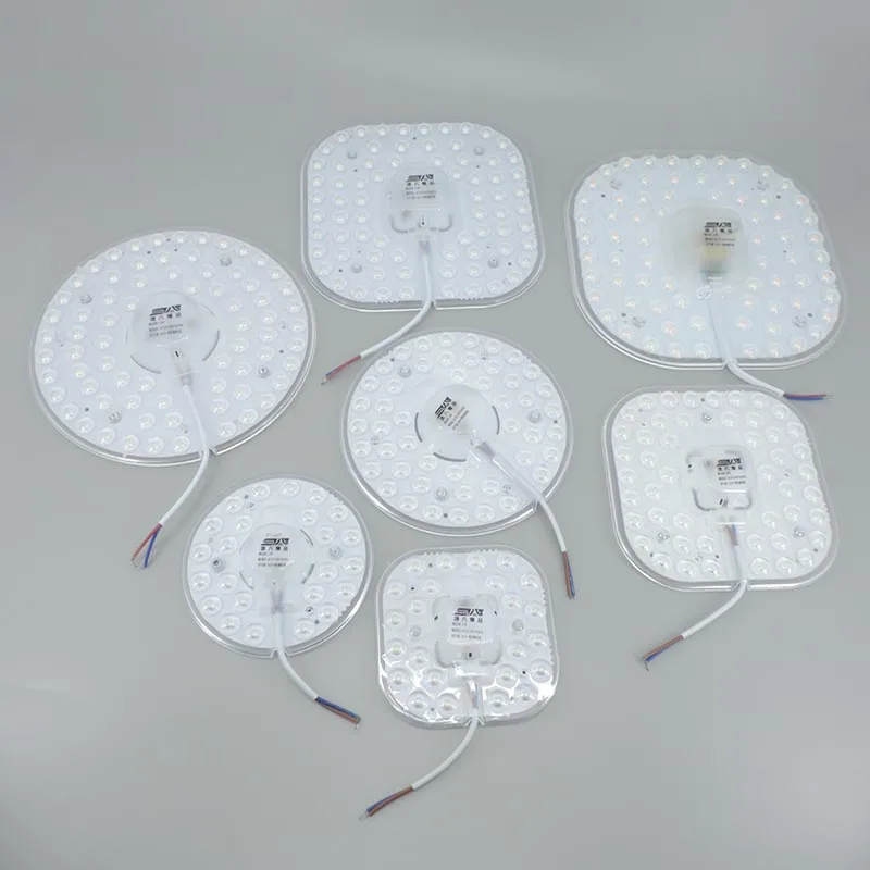 12w/24w/36W LED Ring PANEL Circle white Light source SMD2835 chips LED square Round Ceiling board circular lamp board AC 220V