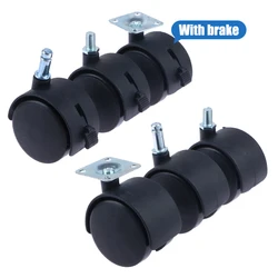 1 Pair 1 inch Universal Wheel Swivel Caster Roller Furniture Office Chair With Brake For Luggage Accessories