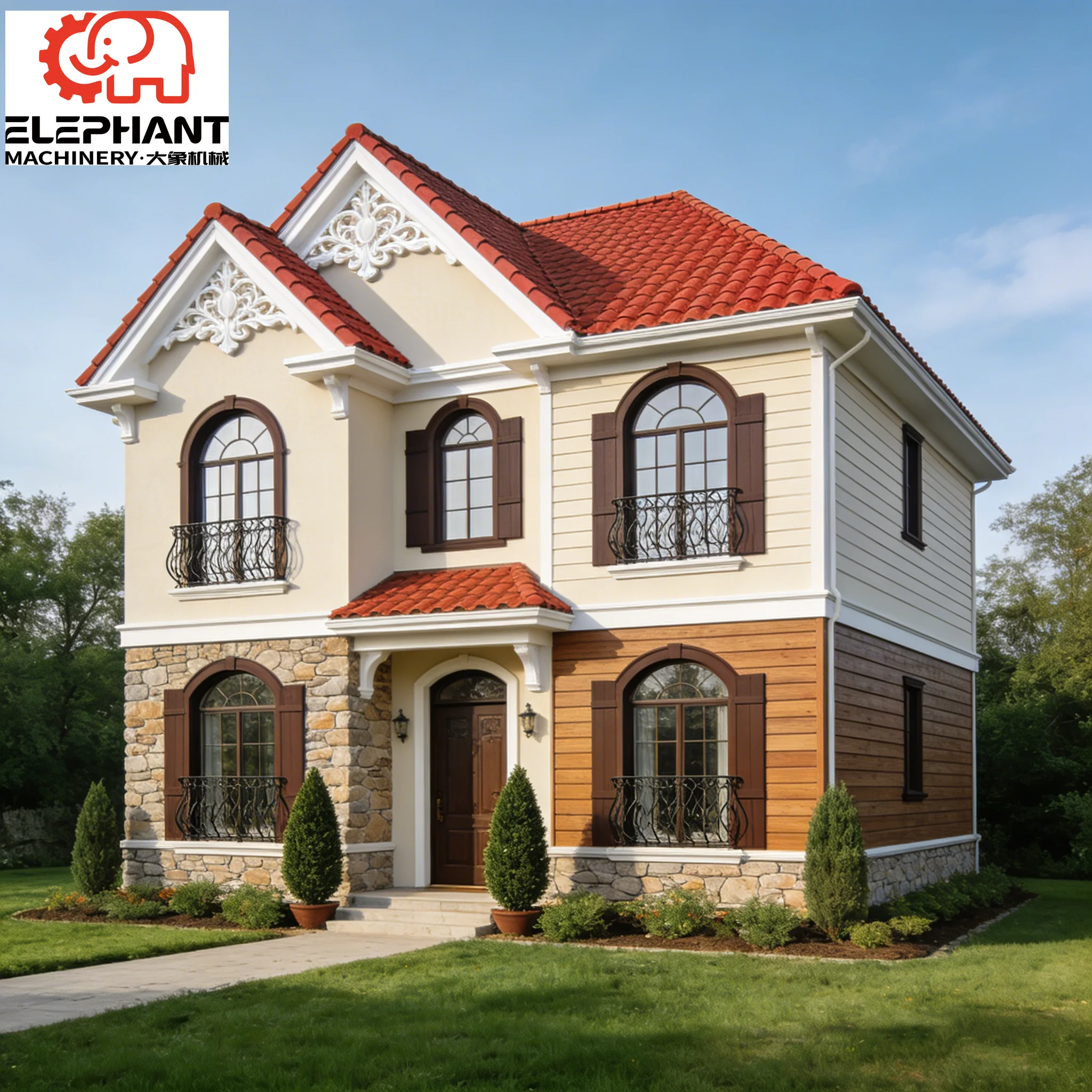 Sandwich Wall Panel Prefabricated Light Steel Frame Villa Steel Structure House Luxury Villa House Prefab House Container