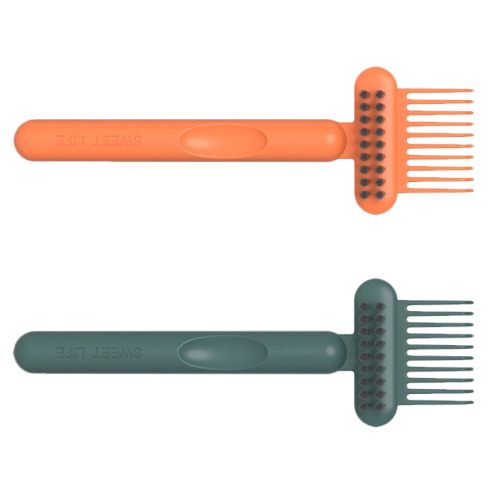 

2pcs Cleaning Hair Cleaning Brush Tool Comb Cleaner Brush For Easy Hair Removal Durable Pp Material Portable