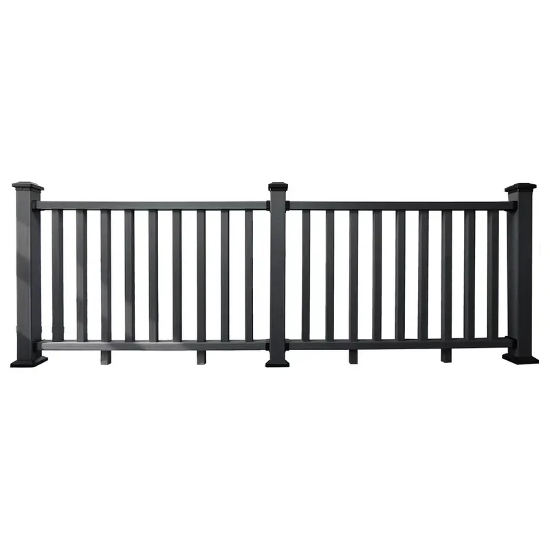 Outdoor Real Wood Look Composite Balcony Railing Fence and Handrail with Aluminum Cap for Outdoor Farm Garden