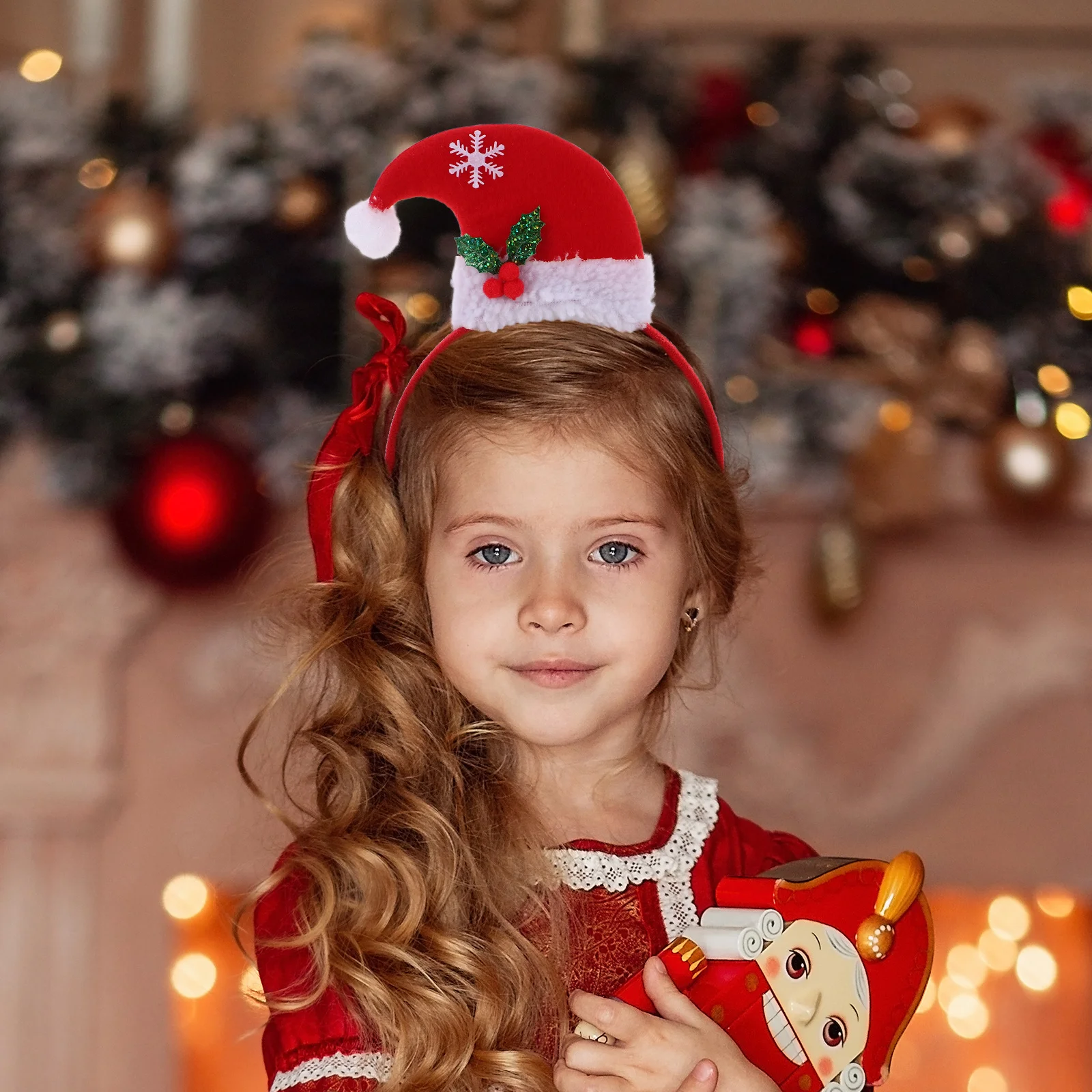 3 قطع من عصابات رأس قبعة عيد الميلاد خفيفة الوزن لحفلات العطلات سانتا هيرباند لطيف ملابس احتفالية عصابة رأس سانتا