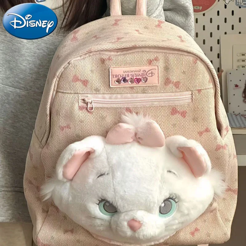 حقيبة ظهر ديزني الجديدة كارتونية لطيفة ماري كات للطلاب الجامعيين كاجوال متعددة الاستخدامات خفيفة الوزن لطلاب المدارس الثانوية #1