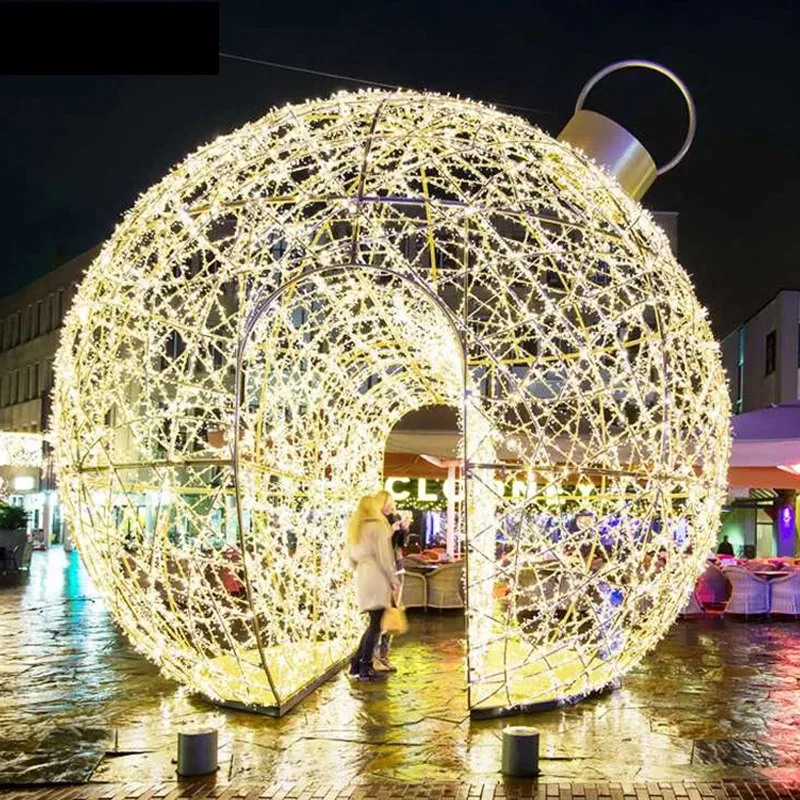 

Christmas Theme Lights Light Emitting Diode Streetball Arch Outdoor Festive Large Lights Decorative Arch Decorative Lighting
