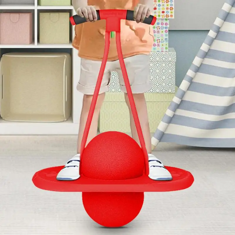 Jumping Ball For Kids Balance Jumping Board Elastic Ball Comfortable Handle Anti-slip Pedal Jumping Ball Growth Assistant