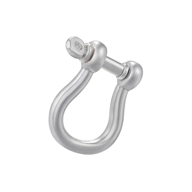 ZHUKOU Gold color U Shape Clasp hooks For Women Handmade Bracelet Jewelry brass Clasp hooks Accessories Wholesale VK146