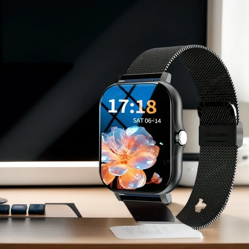 

Смарт-часы 2025 года — экран 1,83 дюйма, Bluetooth-вызов, водонепроницаемый монитор сна, шагомер для iPhone Android