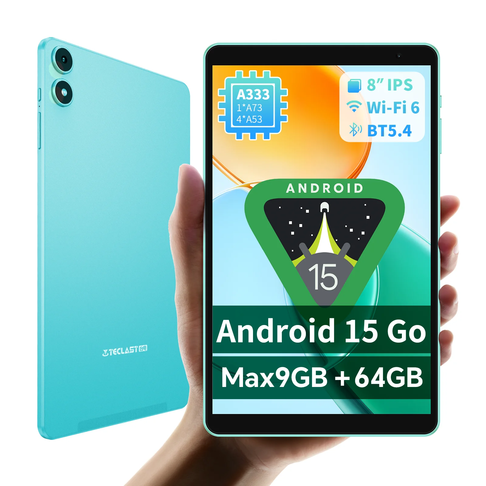 Teclast P85 8" Tablet Android 15 A333 5-core 9GB(3GB+6GB Expansion) RAM 64GB ROM UP TO 1TB Wi-Fi 6 Type-C 5000mAh Kids Tablets