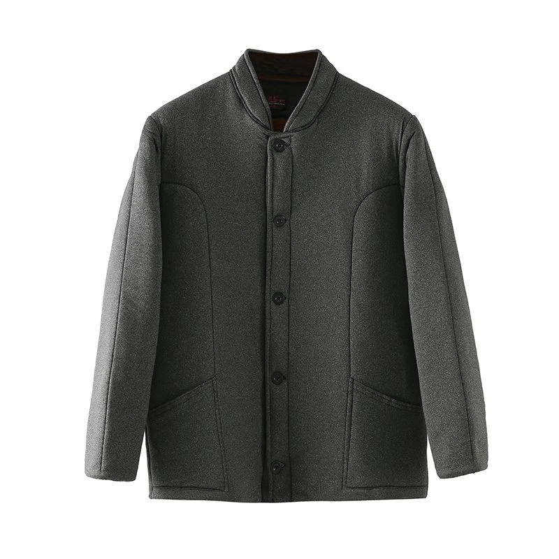 

Men's Thiened Fce Lined Cotton Jaet Stand Collar Home Clothes Warm Winter Coat Dad Cotton Padded Vest for Middle-Aged ...