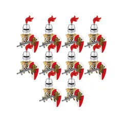 10pcs Middle Ages Rome Golden Knight Hawk Castle king knights compatible Blue lion Building Block Dragon knight