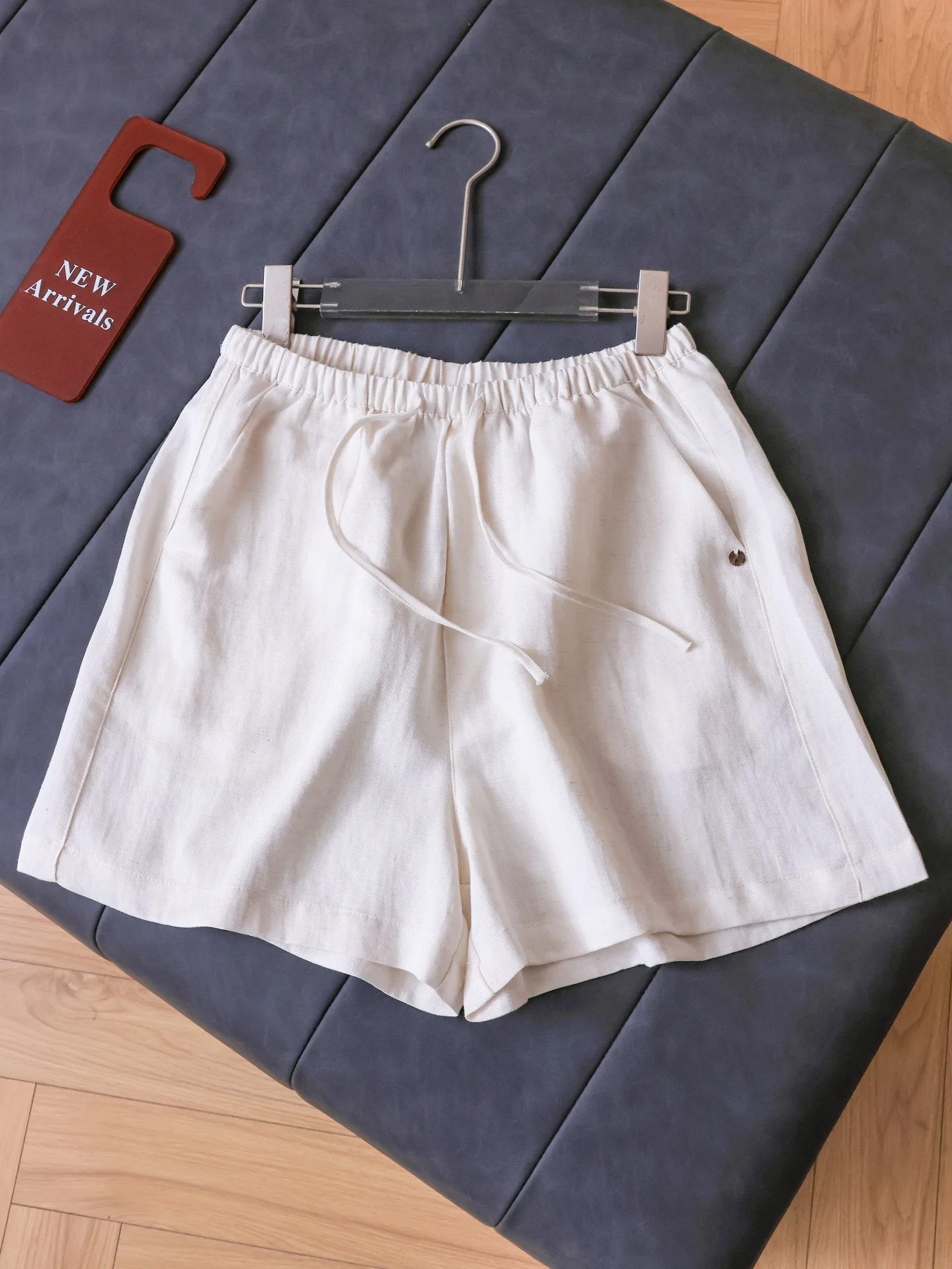 High Waist Wide Leg Pants Women's Casual Trousers Mixed Fiber Elastic Cool Sensation Skin-friendly Drawstring Loose Fit