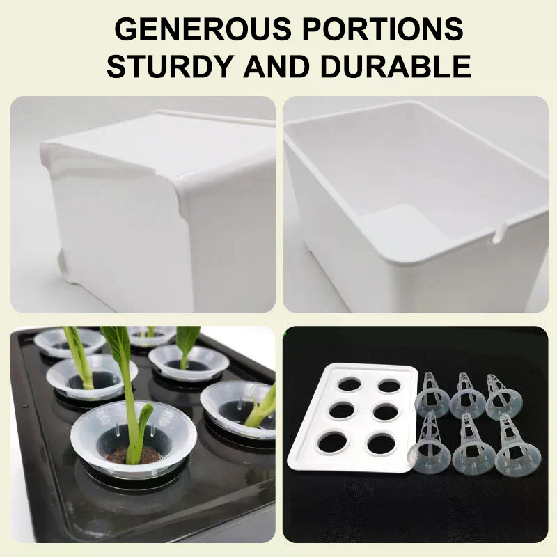 1 Set Of Hydroponic Seedling Kit | Indoor/Outdoor Vegetable And Herb Pots, No Power Required, Durable Plastic, Easy To Assemble