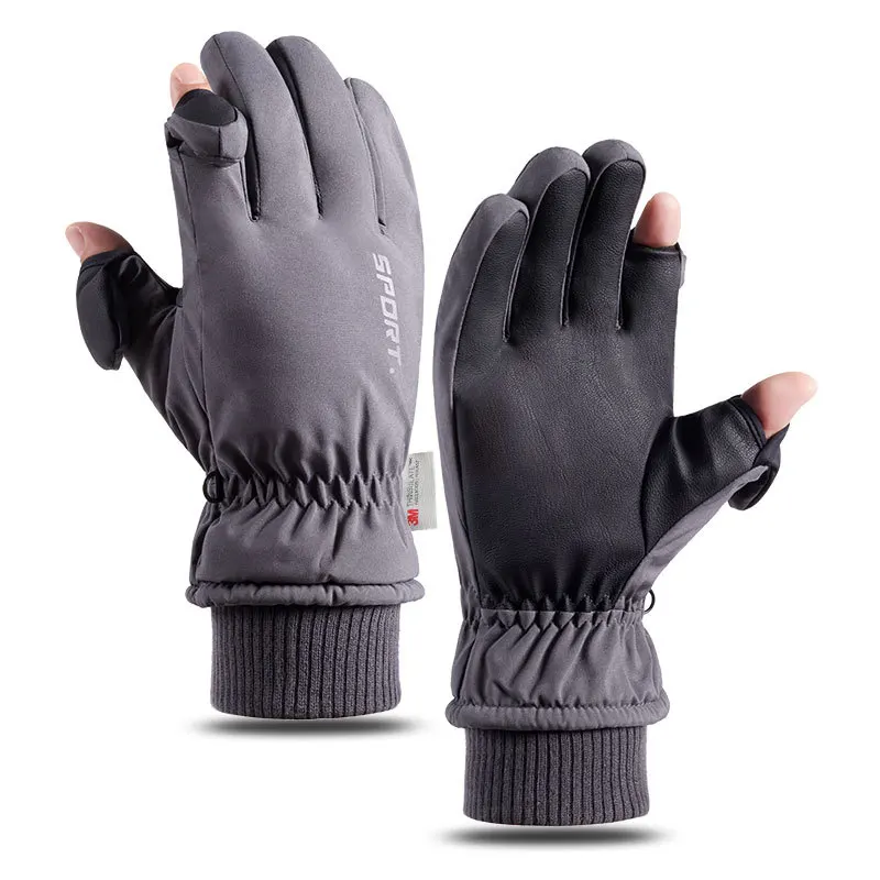 Guantes de esquí para hombre, manoplas cálidas e impermeables con pantalla táctil, para Snowboard, moto de nieve, Invierno