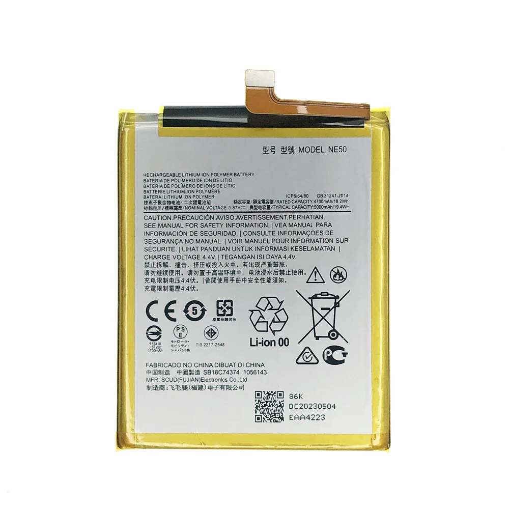 100% Genuine New Original NE50 Battery For Motorola MOTO XT2221 G52 G82 5G G72 5000mAh High Quality Batteria With FREE Tools