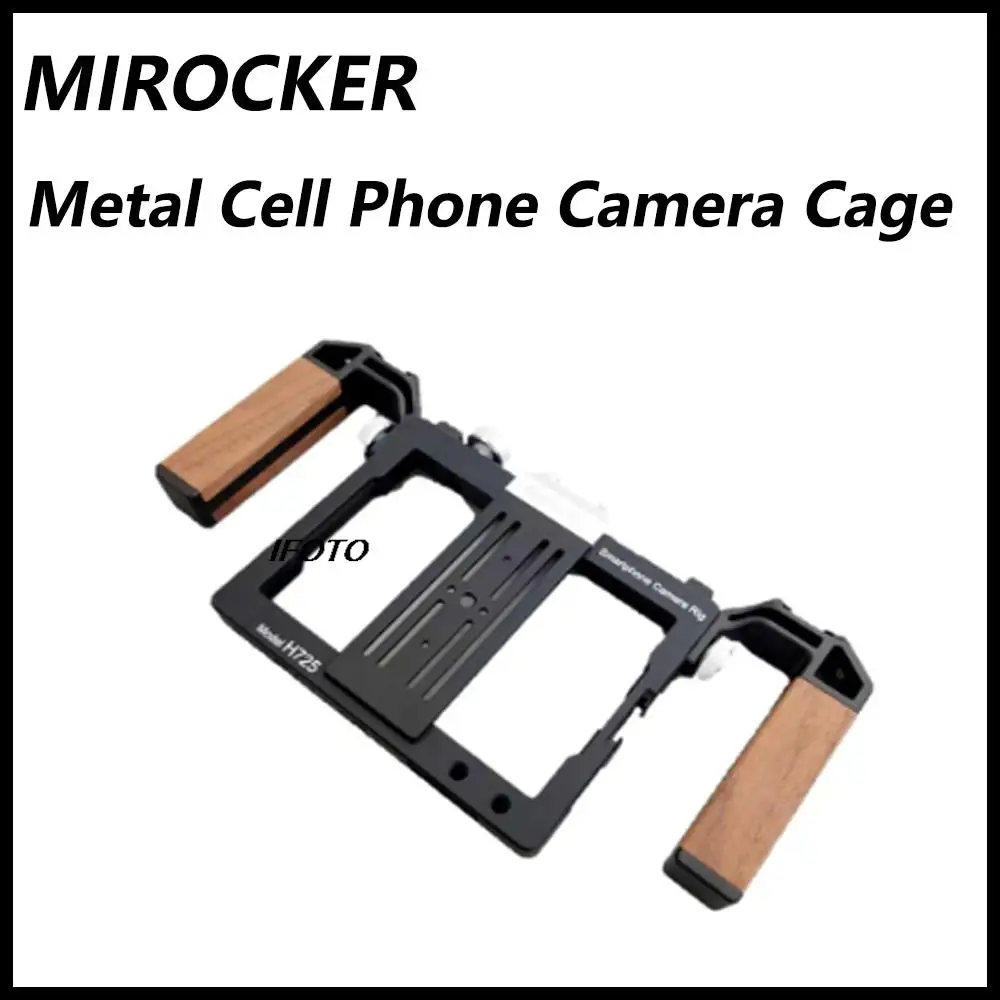 

MIROCKER Lino Metal Cell Phone Camera Cage Dual Handheld Video Stabilized Mobile Phone Shooter Stand