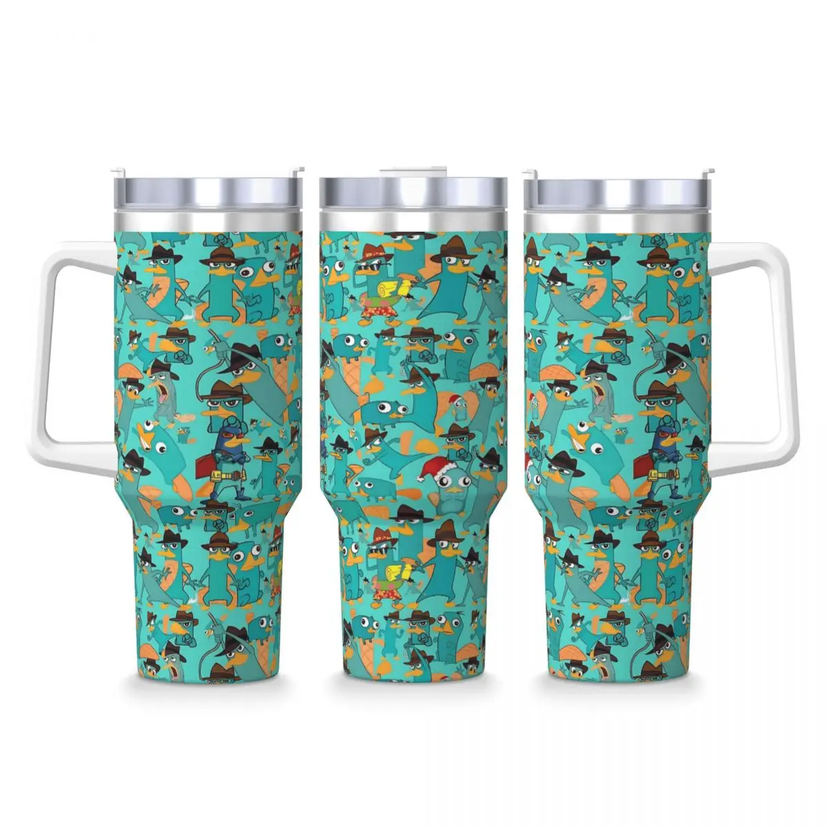 

Стакан из нержавеющей стали Perry The Platypus, термочашки, изолированные горячие напитки, автомобильные кружки, дизайн вождения, бутылка для воды