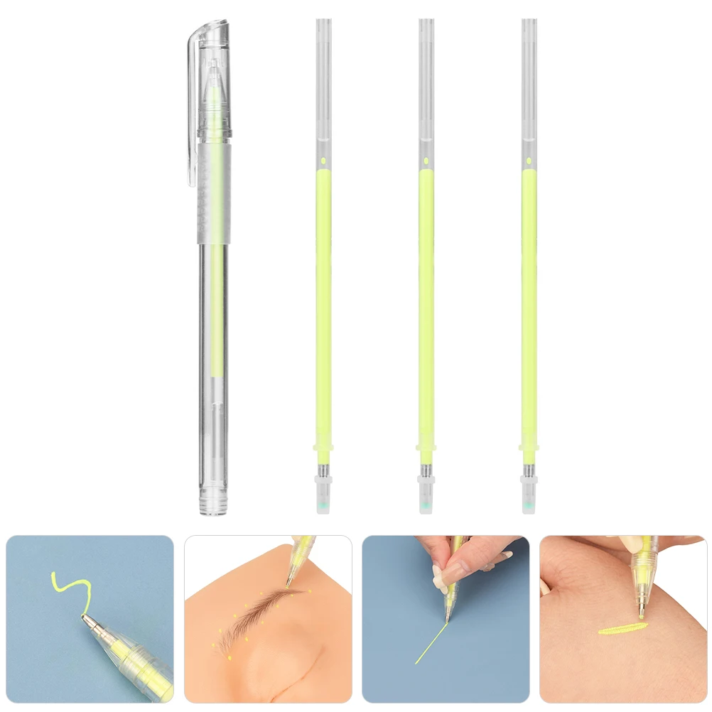 

1 set 1 Set Waterproof Skin Marker Pen Oil-Based Eyebrow Positioning Tool Long-Lasting Makeup Mapping Tattooing Pencil