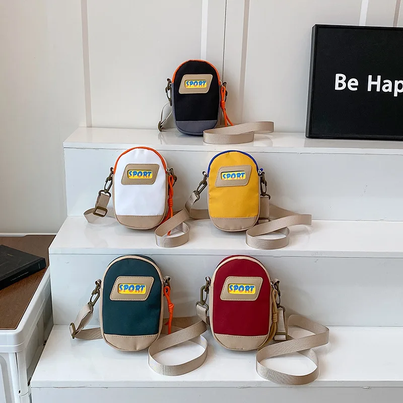 

Waterproof lightweight canvas shoulder crossbody bag girl headset mini hang neck change card bag key mobile phone bag