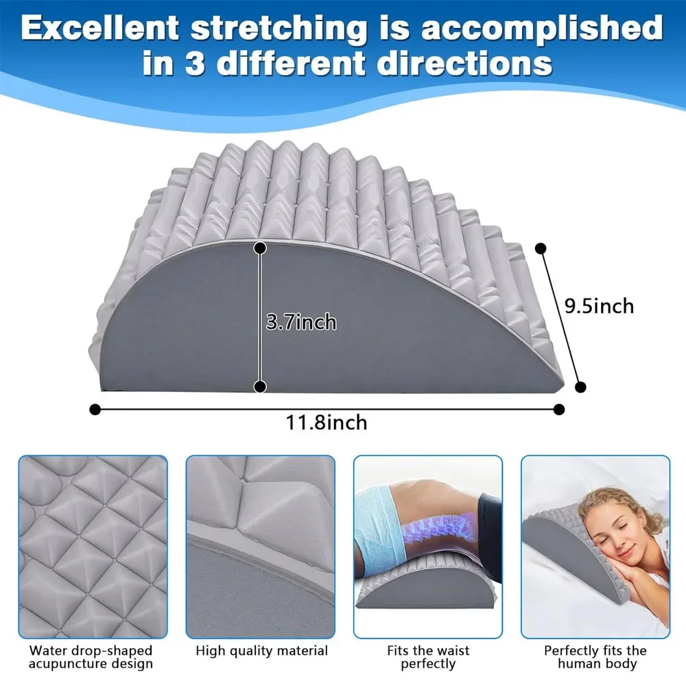 Back Stretcher Neck Waist Support For Herniated Disc Pain Relief Lumbar Spine Posture Corrector Cervical Traction Brace Pillow