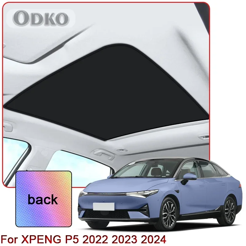 

Colorful Ice Crystal Car Roof Sunshade For XPENG P5 2022 2023 2024 Car Clip-on Sunroof Skylight Blind Shading Cover Accessories