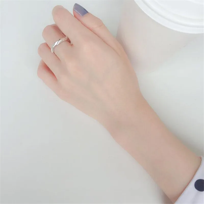 Women's 925 Sterling Silver Twisted Wave Opening Ring