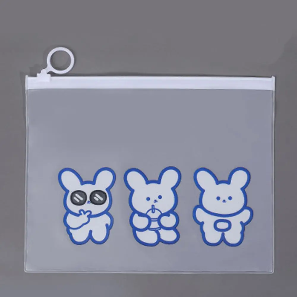 Information Bag Pen Case Transparent Learning Stationery Office Supplies File Folder File Storage Bag Pencil Case Bear File Bag