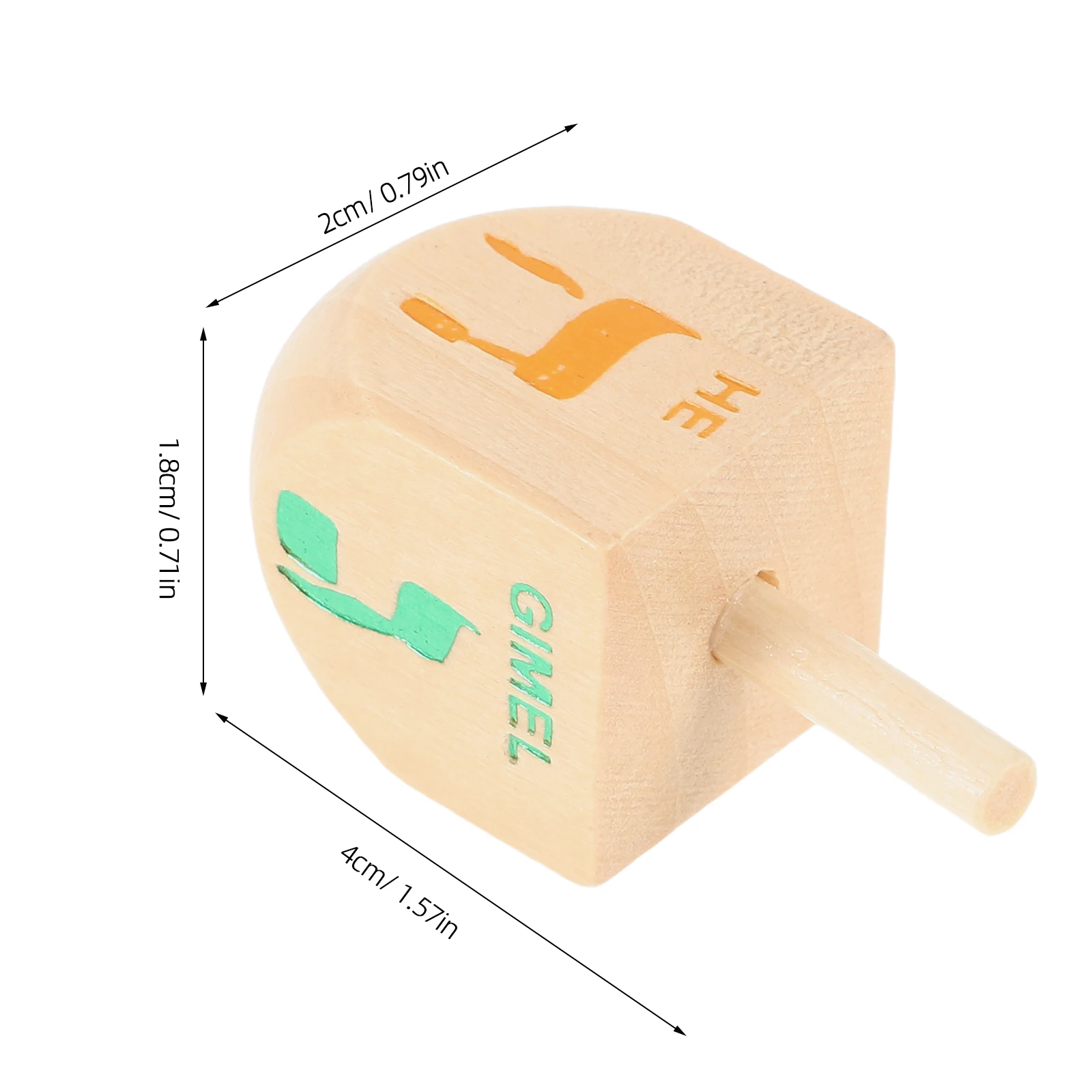 10 Pcs Wooden Spinning Dreidel Mini Hanukkah Party Supplies Decorations Travel Hobby Collectibles Wooden Crafts