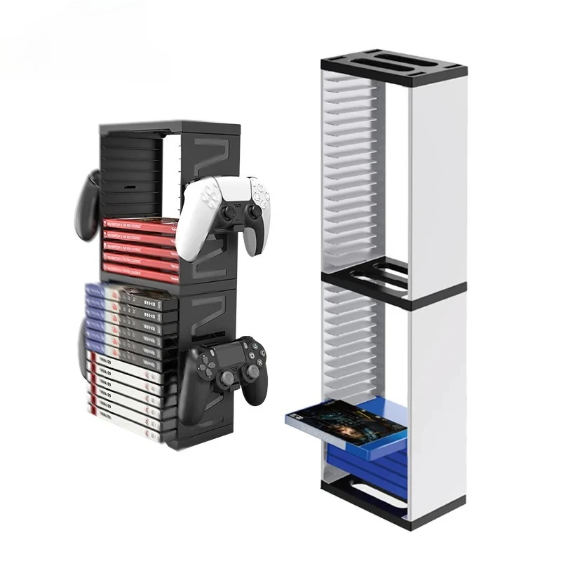 

24/36PC Multifunctional Host Disc Double-layer Storage Box Holder For PS5/PS4 Switch Disc Shelf Xbox Series X Holder Accessories