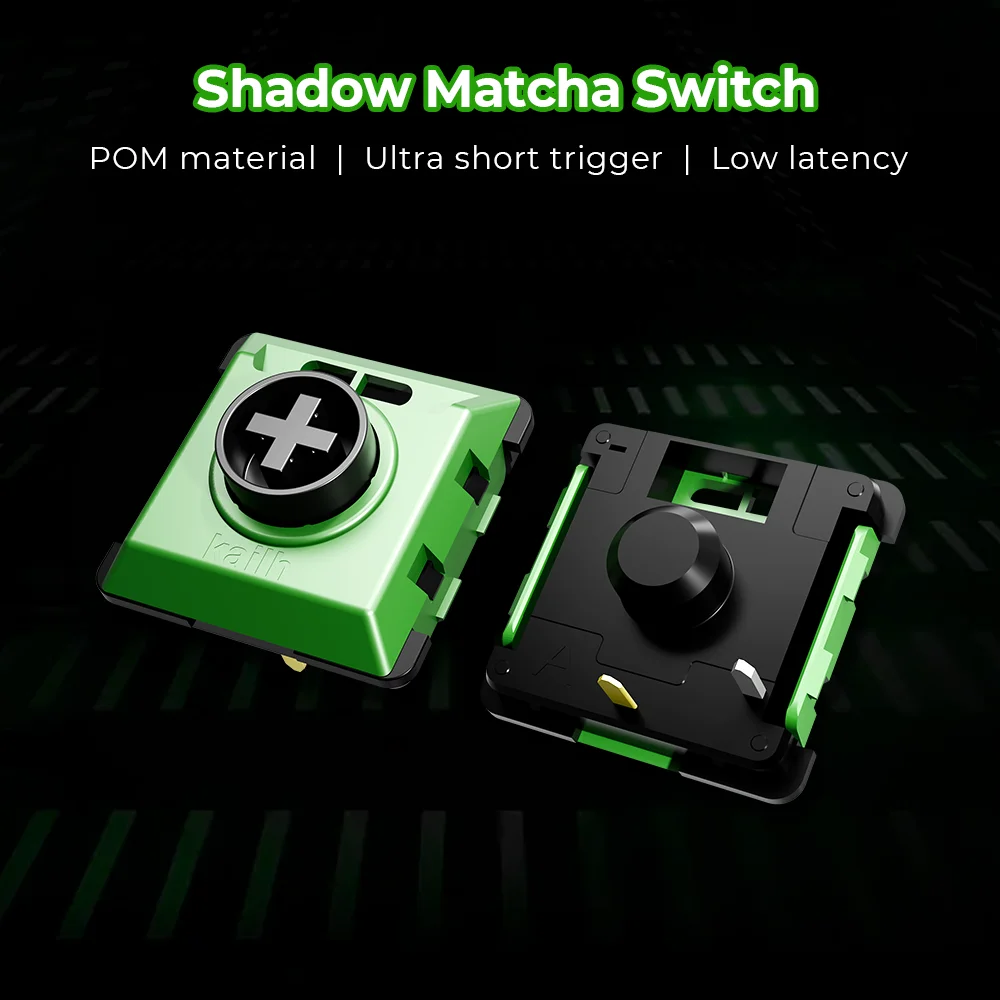 Haute42 Kailh Green Low Profile Shadow Matcha Switch For Leverless Hitbox Controller Fast Actuation Keyboard Switch For Hitbox