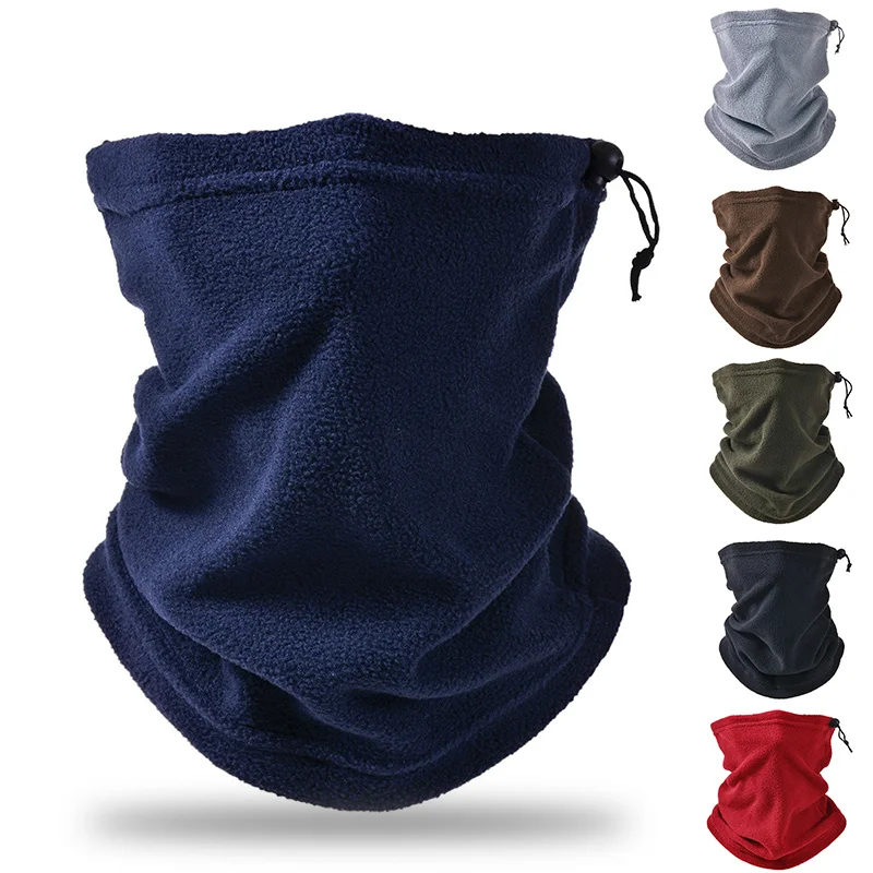 Polar Fleece Neck Scarf Winter Thick Cycling Headwear Bandana Fishing Skating Running Sport Scarf Face Mask for Camping Hiking