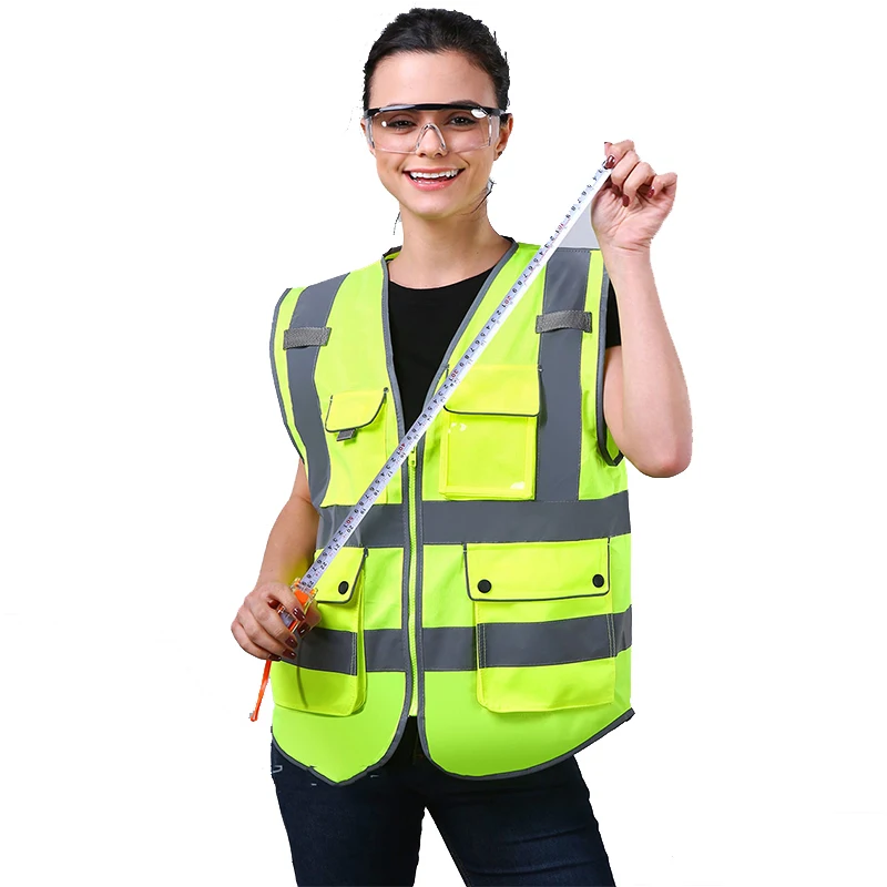 

Reflective Vest for Women with Pockets Work Safety Adult Construction Vest Hi Vis Vest Biking