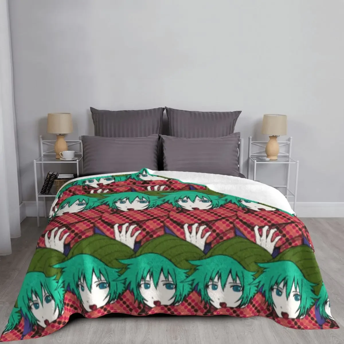 Shin Tsukimi Your Turn To Die coperte in pile ytd Anime Game coperte per divano da viaggio Super Soft Bedding plaid