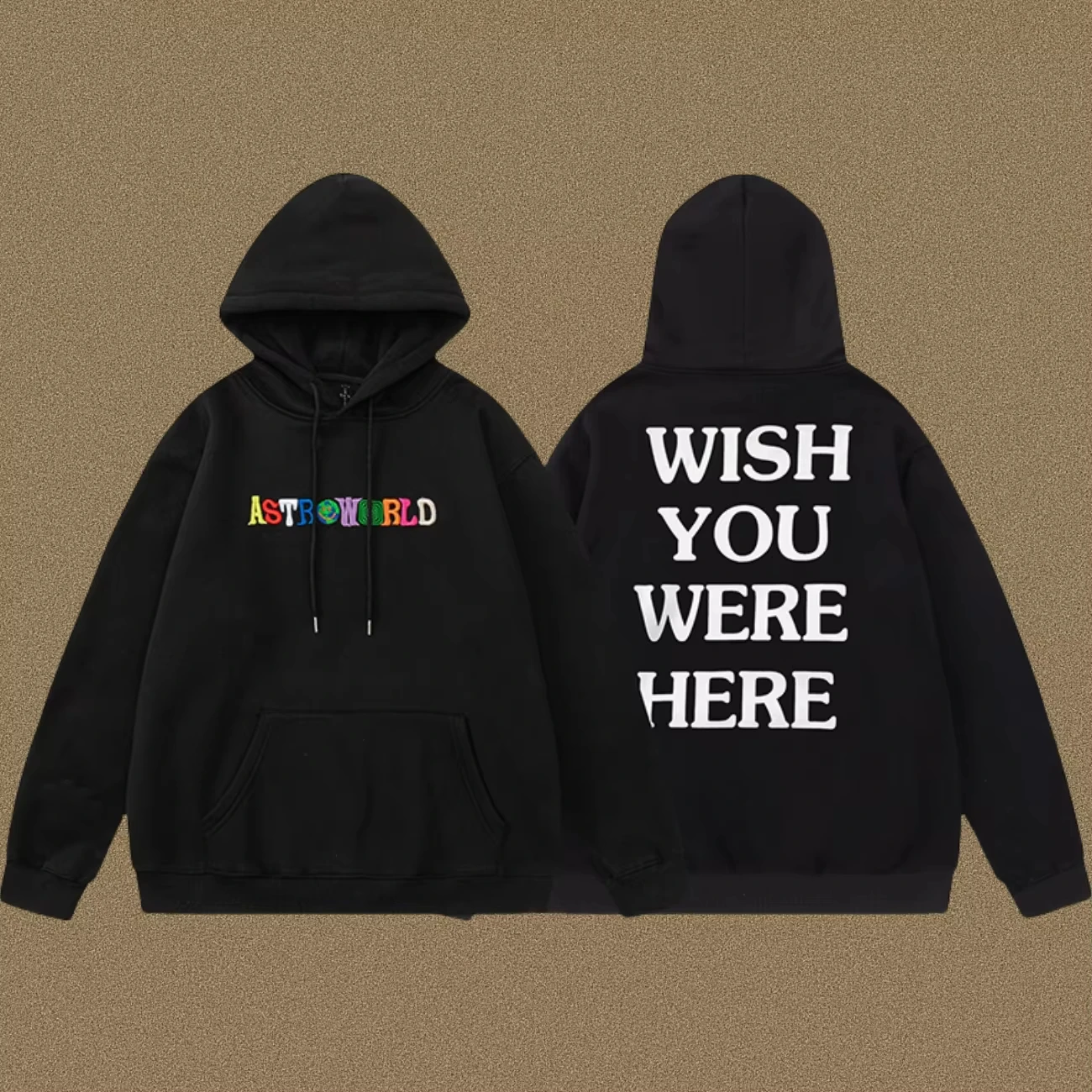 Travis Scott Sweater Ts Jointly Branded The Same Printed Utopia American High Street Loose Hoodie Trend Clothes for Men Hoodies