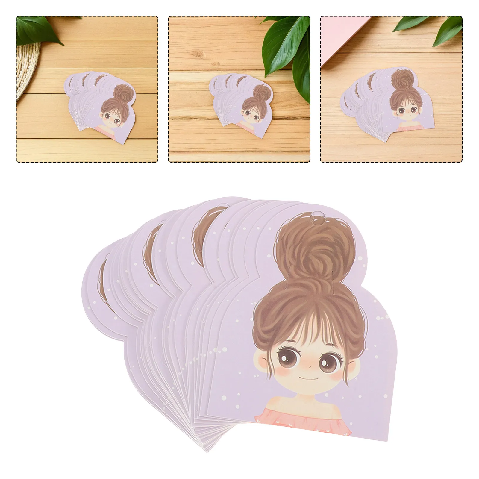 

50Pcs Headband Display Cards Paper Hair Clip Bow Scrunchie Organizer Cardstock for Fairs Birthday Parties Retail