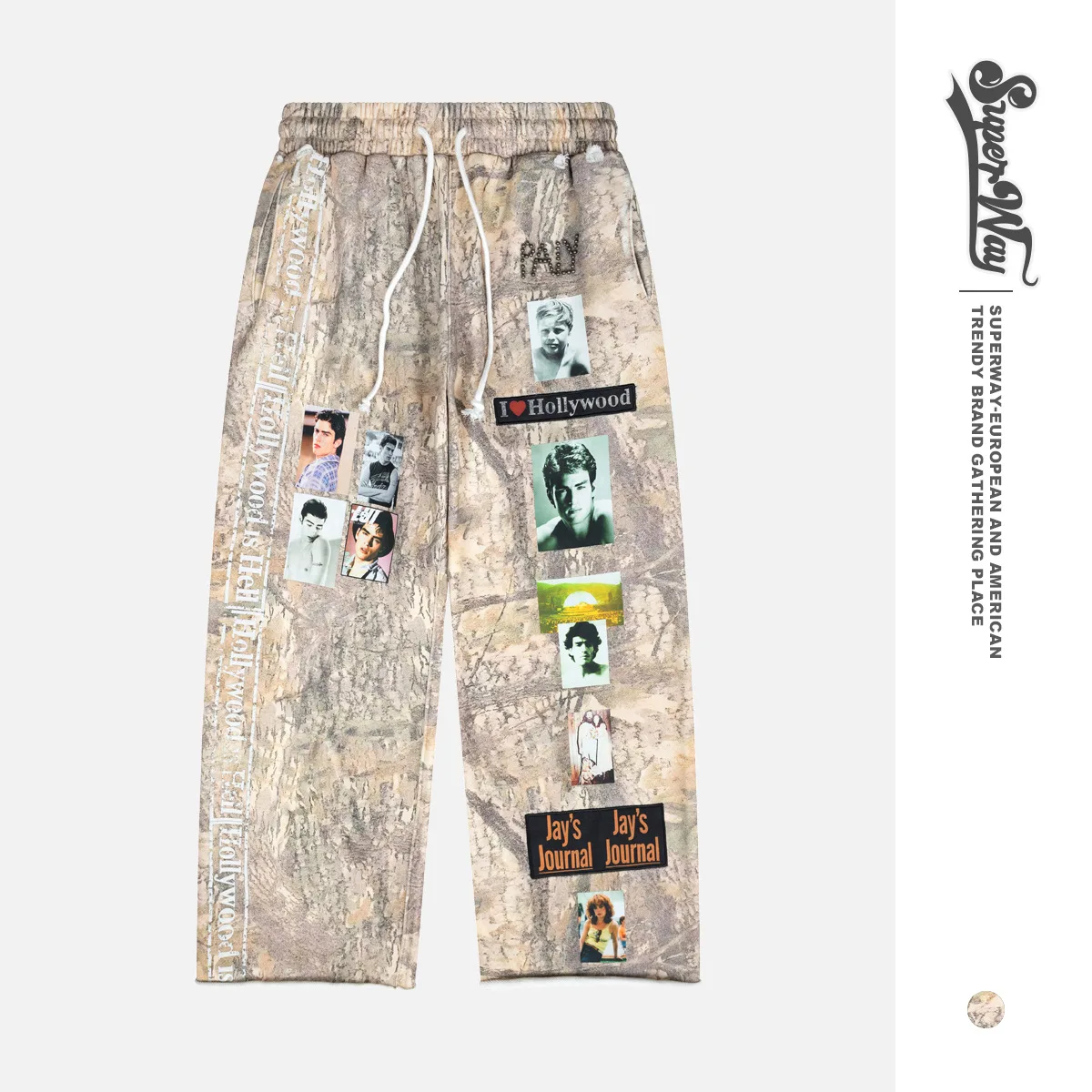 

Super Way новые осенне-зимние американские уличные камуфляжные брюки в стиле ретро, повседневные спортивные штаны в стиле хип-хоп, рэп, длинные брюки F-518 #