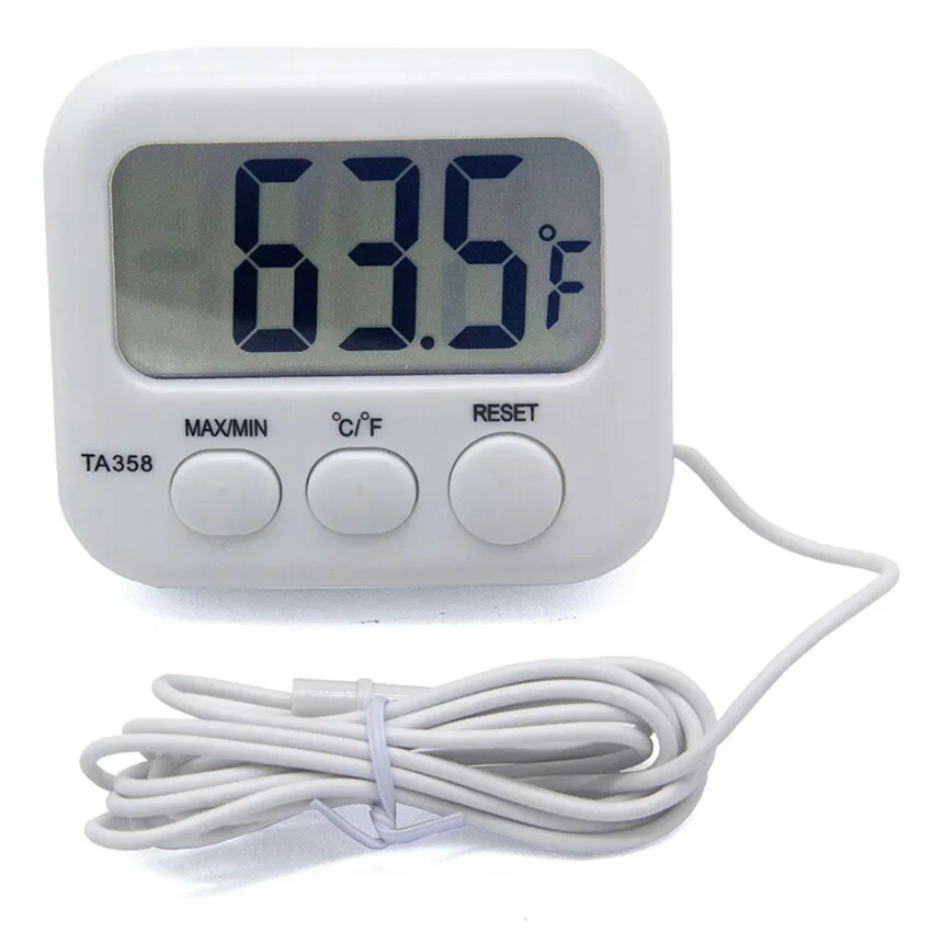 Standing Station Mini LCD Digital Thermometer Swimming Pool Refrigerator Water Tank Sensing with Probe With Cable 1.5M