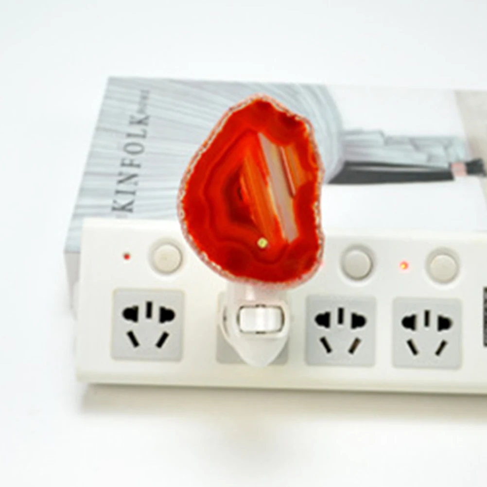 

2Pcs LED Night Light Plug in Agate Light Bedroom Atmosphere Lamp 120V Us Plug Safe Material Detailed Workmanship Comfortable