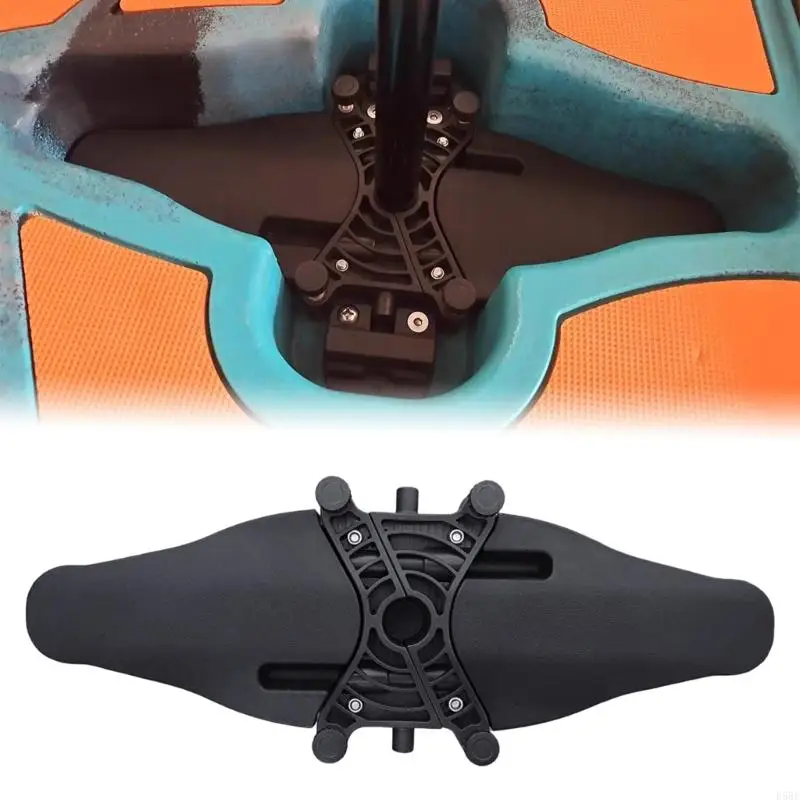 D5BE Small Boat Motor Mount Bracket, Black Support Plate for Trolling Use