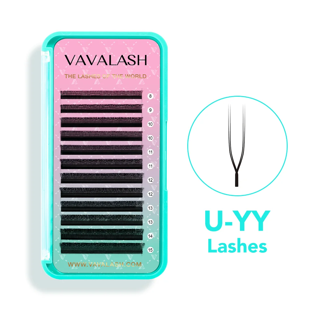 

VAVALASH U Shape YY Lashes Premium Natural Soft 2D UU Lashes Premium Mink Brazilian Cilios Eyelashes Extension Make up Tools