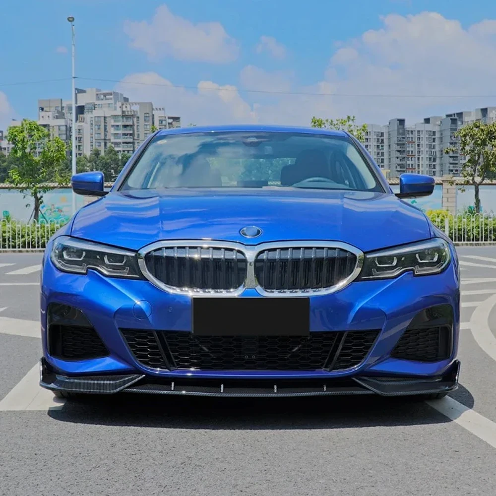 

Для BMW 3 серии G20 G21 320i 330i 318i M-Pack 2019-2022: Передний нижний сплиттер-спойлер бампера, глянцевый черный, тюнинг-комплект