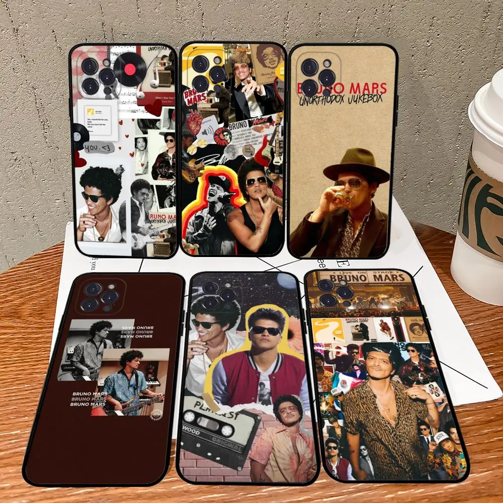 B-bruno Mars Singer Phone Case For iPhone 15 14 11 12 13 Mini Pro XS Max Cover 6 7 8 Plus X XR SE 2020 Funda Shell