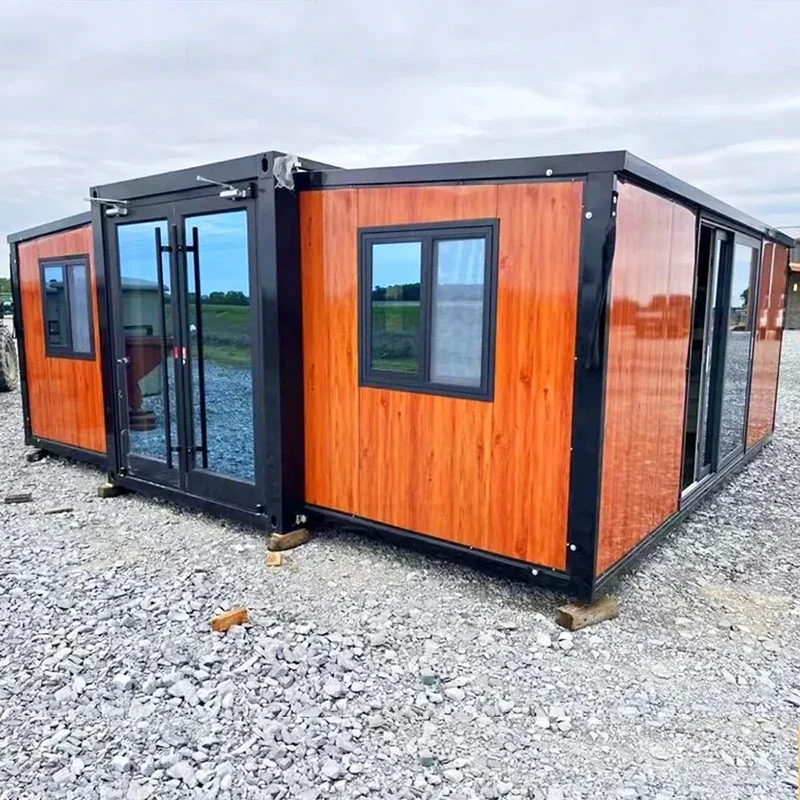 Container Houses For Living 3 Bedroom Luxury Living Portable Prefab Container Home Houses Movable Double-wing Expansion House