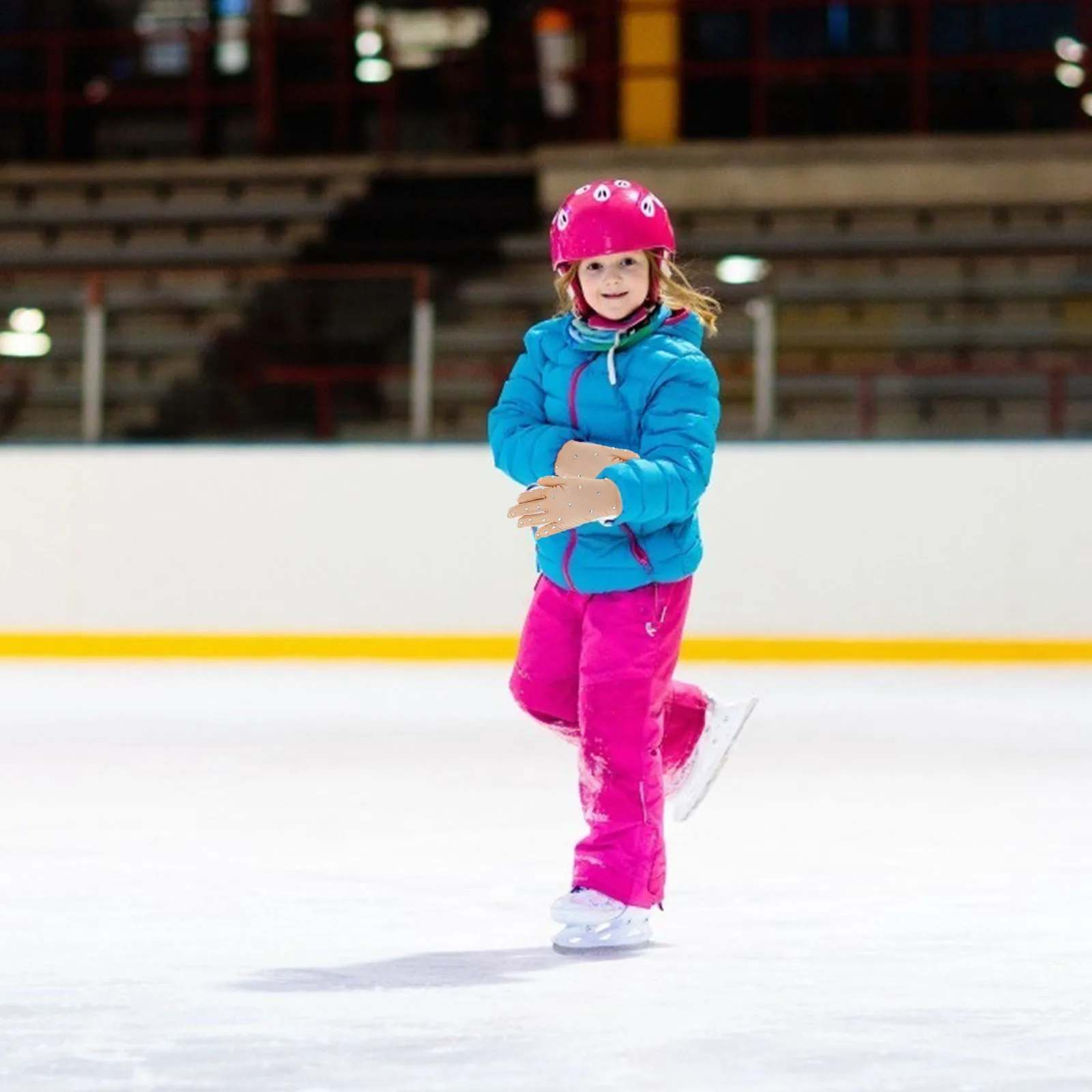 

1Pair Durable Figure Skating Gloves Rhinestone Design Stylish Performance Durable Figure Skating Performance Gloves