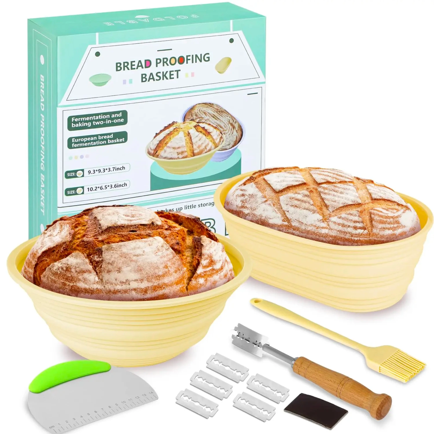 

High-Quality Collapsible Silicone Bread Basket for Noodle Pastry, Perfect for Dough Proofing and Fermentation - Essential Bread