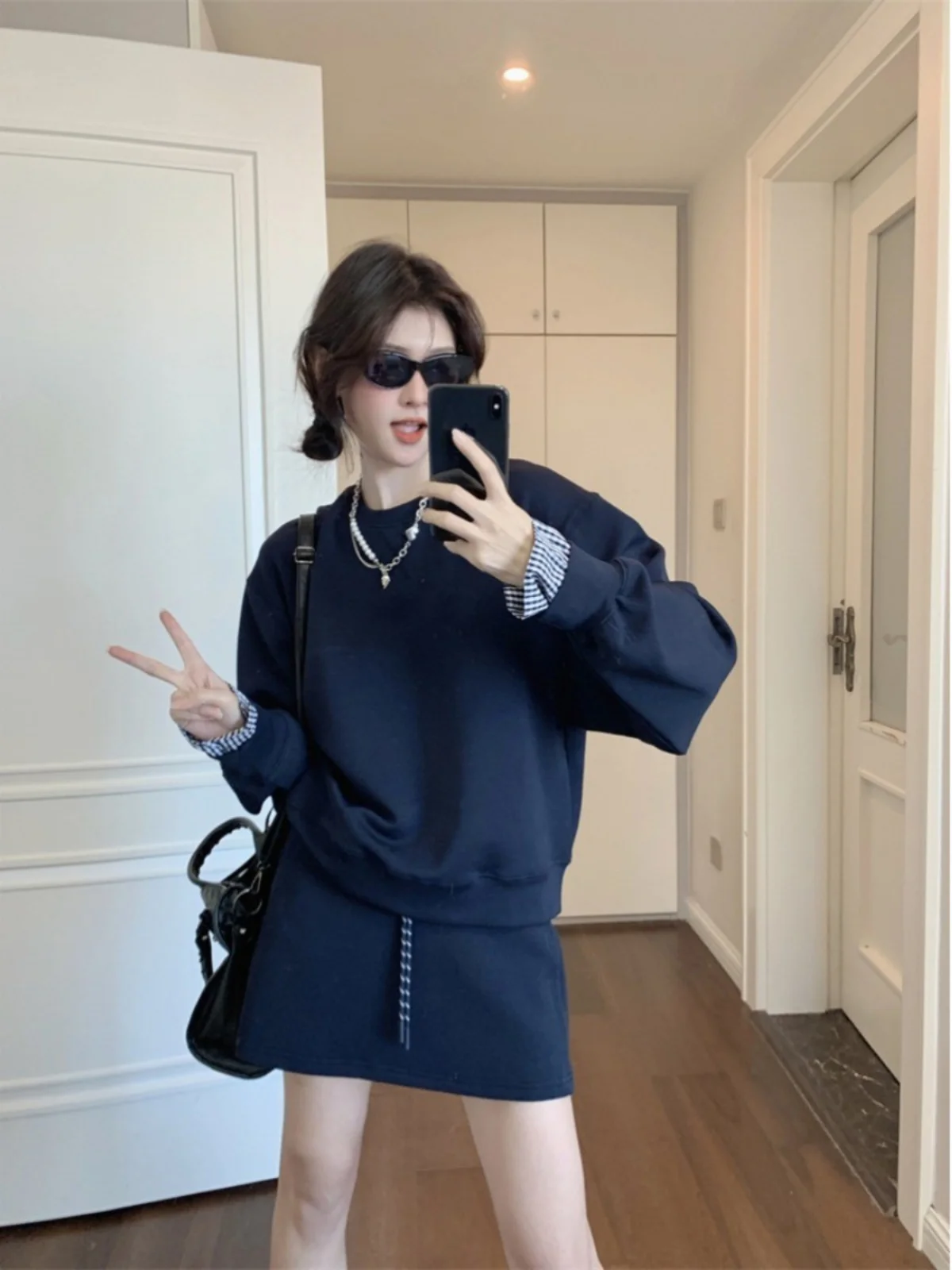 

Autumn Faion Casual Loose Women's Set Hoodie And Skirt Two-Piece Set Youthful Sle Comfortable Wear for Young Women